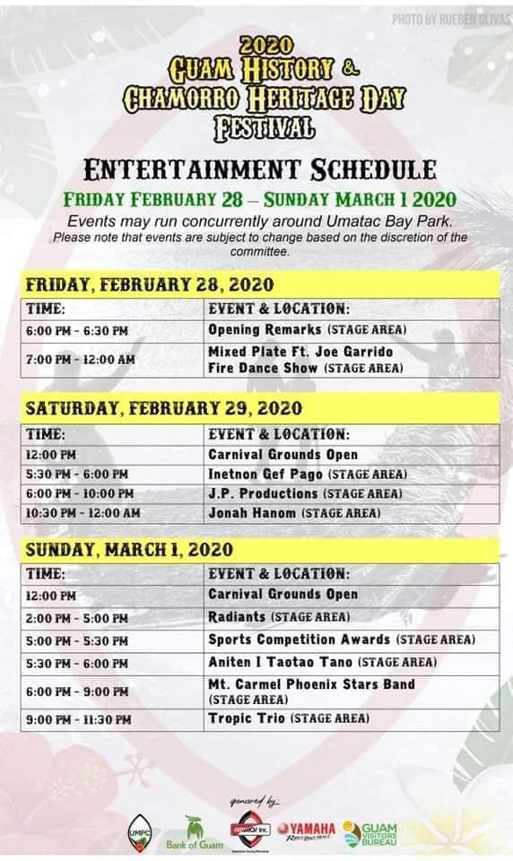 2020 Guam History and Chamorro Heritage Day Festival MCOG Mayors